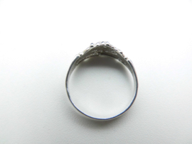 Zilveren vriendschap ring.
