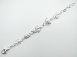Zilveren mattenklopper/indiaan bracelet.
