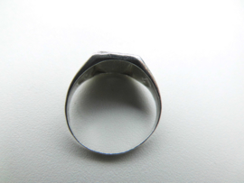 Zilveren chinees karakter "geluk" ring.