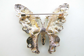 Broche vlinder groen met beetje paars.