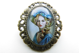 Broche nostalgie dame schoonheid 1