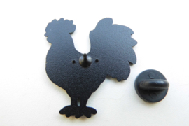 Broche haantje glas in lood.