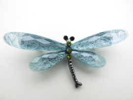 Broche libelle  groen.