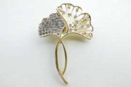 Broche Ginkgo bladeren.