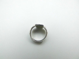 Zilveren baby ring anker 4