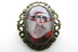 Broche nostalgie dame schoonheid 3