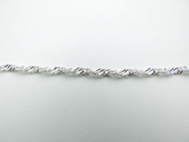 Zilveren baby singapore ketting.