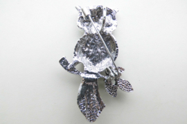 Broche parelmoer uil.