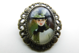 Broche nostalgie dame schoonheid 8