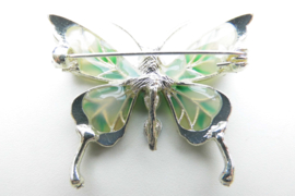 Broche groene vlinder.