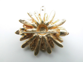 Broche bloemetje en bij-tje