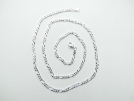 Zilveren figaro ketting (60 cm)
