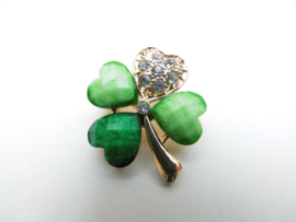 Broche geluk klavertje 4