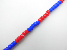 Blauw/rood ingi boca snoer. (bush ingi moksi)