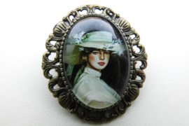 Broche nostalgie dame schoonheid 9