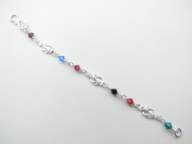 Zilveren baby mattenkloppertjes/allakondre bracelet.