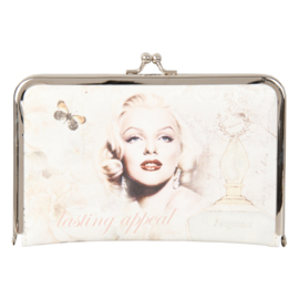Luxe PLATTE knip portemonnee "Marilyn Monroe"