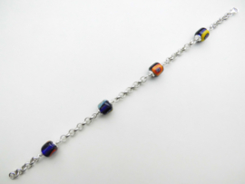 Zilveren blauw allakondre bracelet.