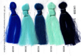 5 tinten blauw (2)  - 5x30cm / 5x1m