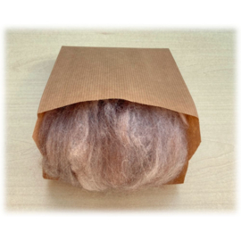 Wolbox met 3 tinten grijsbruine en witte alpacawol - 70 gram