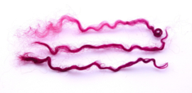 Wensleydale gesorteerd en gekamd - cerise - 5 gram