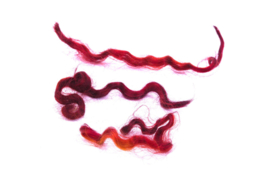 Mohair gesorteerd en gekamd - mahonie - 5 gram