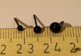 Kraaloogjes - zwart (1/2/3/4/5 mm) - rond