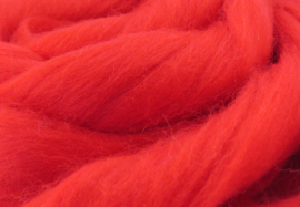 Merino lontwol: vuurrood (kl128)