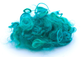 Mohair gesorteerd en gekamd - aqua - 5 gram