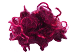 Mohair gesorteerd en gekamd - bordeaux - 5 gram