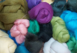 200 gram restanten lontwol - kleur