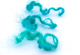 Mohair gesorteerd en gekamd - aqua - 5 gram