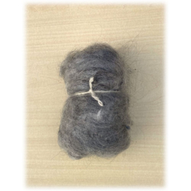 Wolbox met zwarte, grijze en witte alpacawol - 70 gram