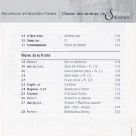 Solesmes | Ascension • Pentecôte • Trinité | Hemelvaart • Pinksteren • Heilige Drie-eenheid