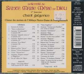 Fontgombault / Solennité de St Marie Mère de Dieu / Hoogfeest van H. Maria Moeder Gods