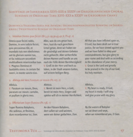 Testimonia tua meditatio mea | Zondagen XXVI-XXX en XXXIV