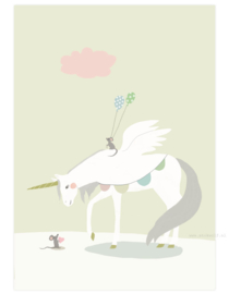 mini cards | Unicorn and mouse (set)
