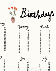 birthday calender | Flower pot