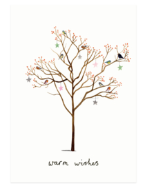 Christmas card | Tree of birds