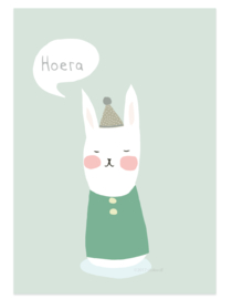 postkaart | Blij konijn