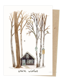 Christmas card | Tiny forest house