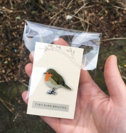 tiny bird broche | Roodborstje
