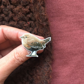 tiny bird broche | wren