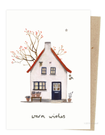 Christmas card | House with berry tree