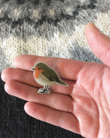 tiny bird broche | Roodborstje