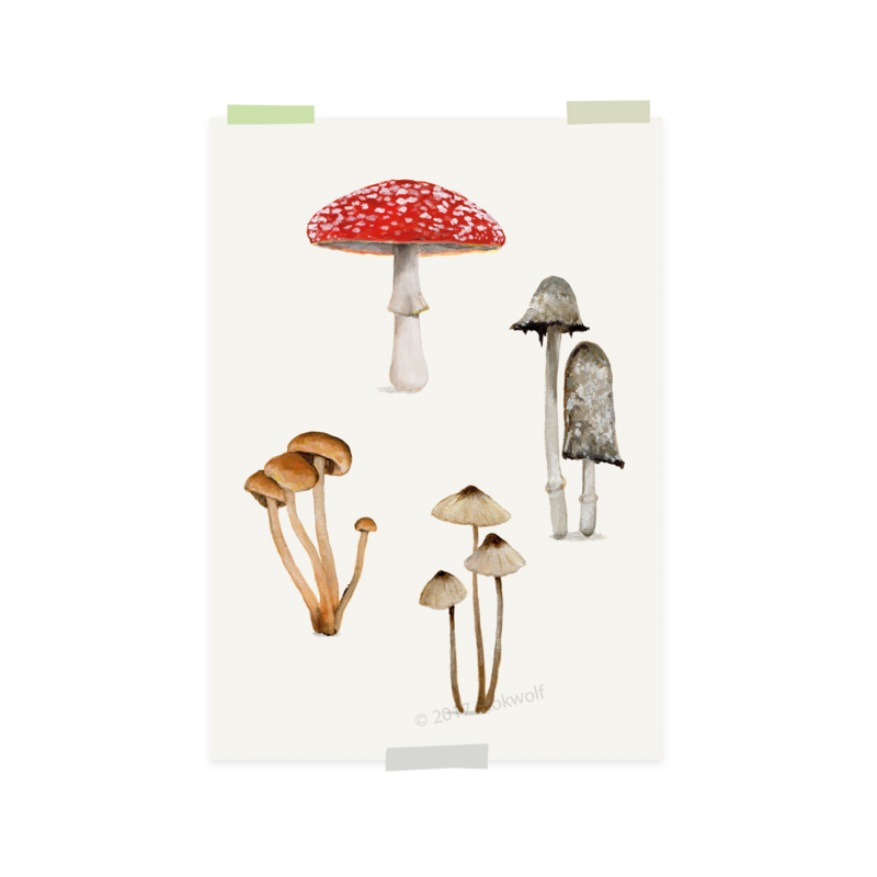 mini print | Mushrooms