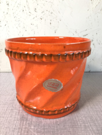 Vintage oranje bloempot, WKW
