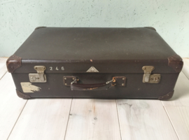 Vintage koffer Hulshof, donkerbruin