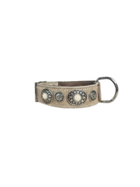 Lichte Koeienhuid Halsband  met Ivory stenen M2
