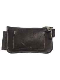 Rio portemonneetje tide koeienhuid met ivory steen